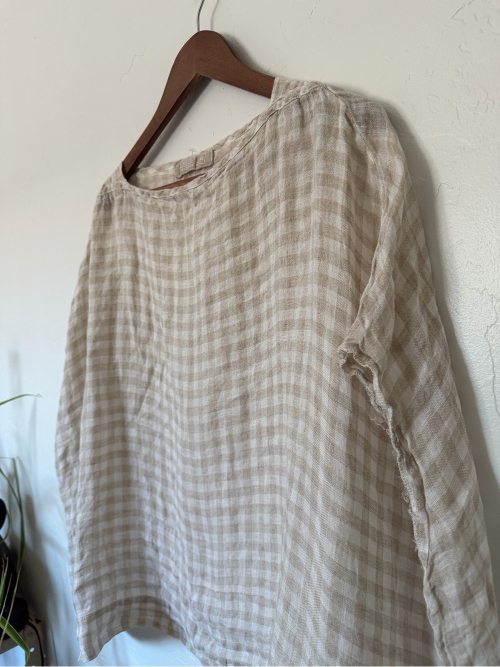 Metta Melbourne Gingham Linen Top